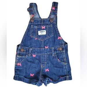 🫐3/$30 OshKosh B'gosh Blue and Pink Overalls with Butterfly Accents size 18m
